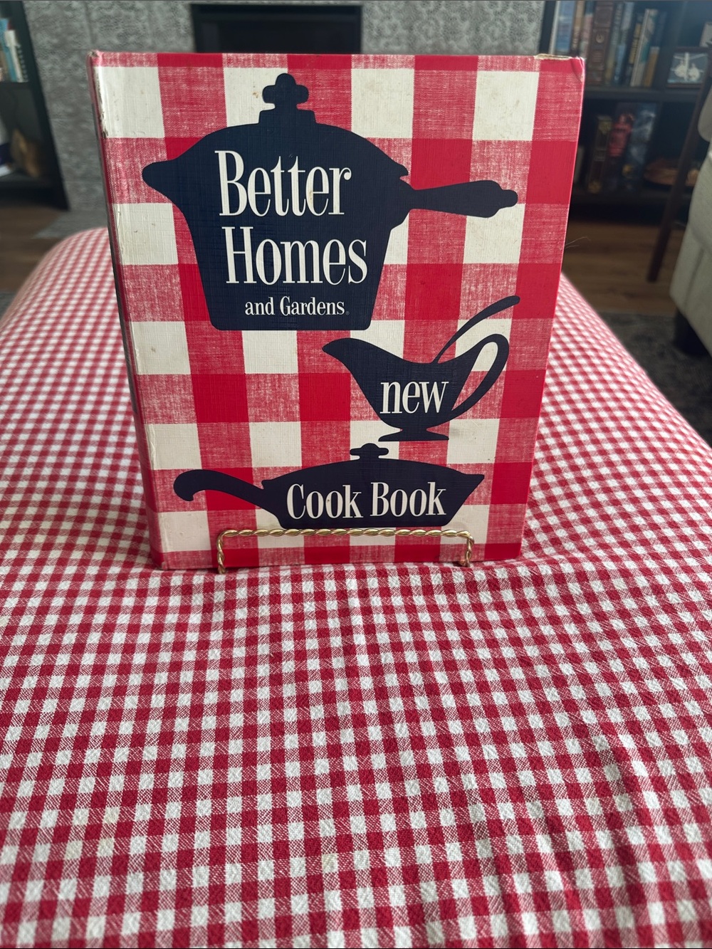 Better Homes And Gardens Red & Navy Gingham Cook Book